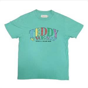 SOLD*****Teddy Fresh T Shirt Mens Medium Teal Short Sleeve Crew Neck M